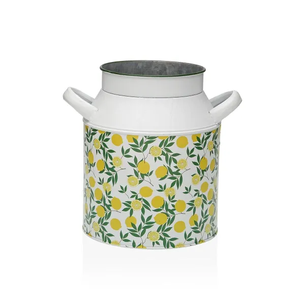 Vase Versa Yellow Lemon Metal 13 x 15,5 x 21 cm