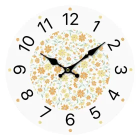 Sienas pulkstenis Versa Koks Цветы 4 x 30 x 30 cm