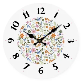 Sienas pulkstenis Versa Koks Цветы 4 x 30 x 30 cm