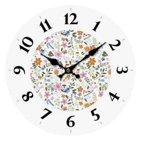 Sienas pulkstenis Versa Koks Цветы 4 x 30 x 30 cm