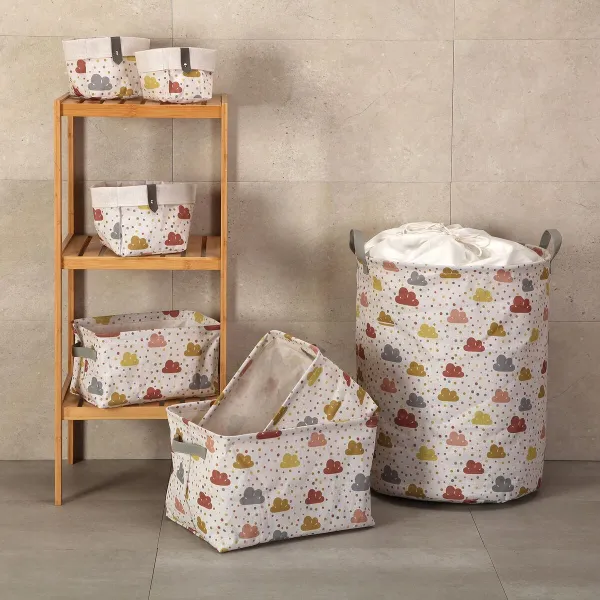 Multi-purpose basket Versa Textile 10 x 10 x 10 cm 14 x 14 x 14 cm 12 x 12 x 12 cm