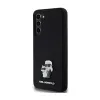 Karl Lagerfeld Silicone Karl & Choupette Metal Pin - Case Samsung Galaxy S24+ (czarny)