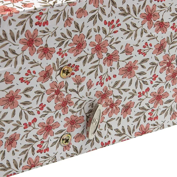 Jewelry box Versa Wood MDF Wood 12 x 10 x 18 cm Flowers
