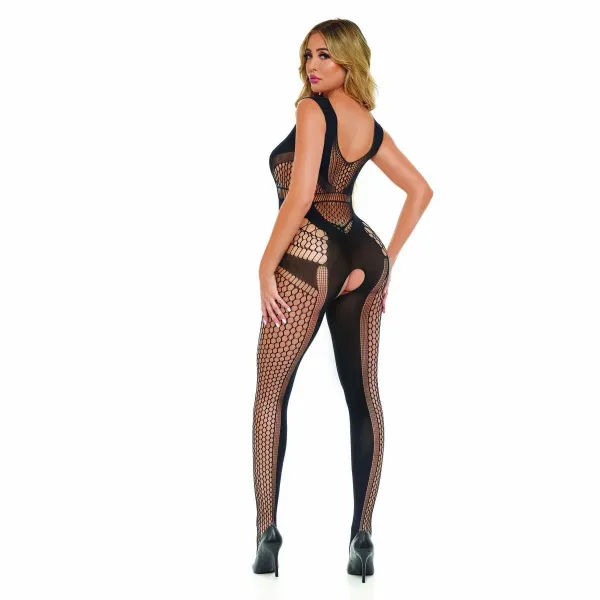 Bodystocking Pink Lipstick Black (One size)