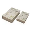 Decorative box Versa Canvas MDF Wood Flowers