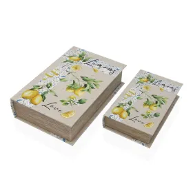 Dekoratīvs skapītis Versa Canvas Koks MDF Citrona