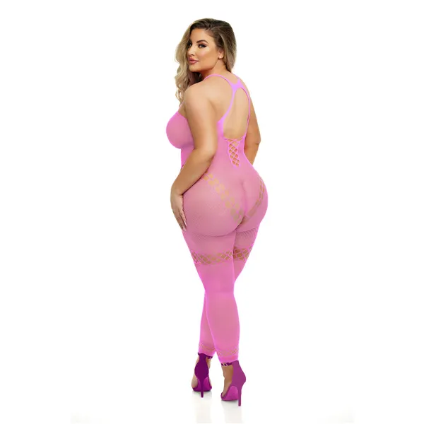 Bodystocking Pink Lipstick Pink (Queen size)