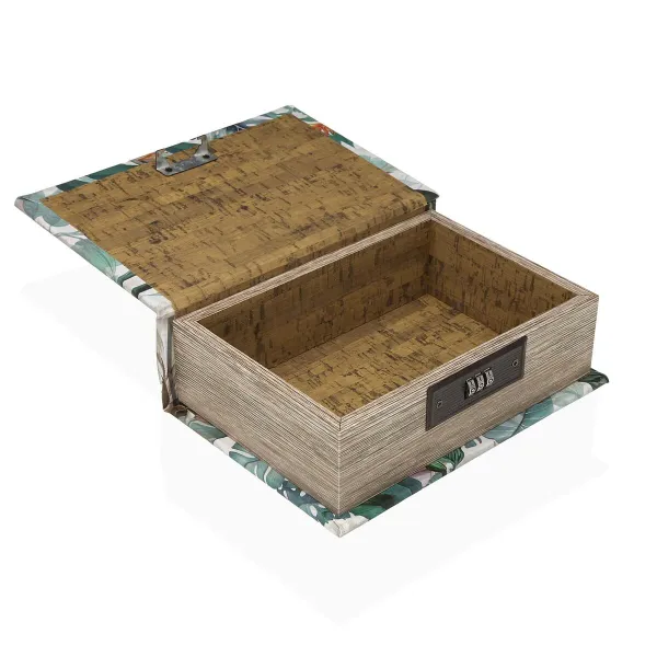 Шкатулка Versa Полотно Деревянный MDF 7 x 22 x 16 cm Тропический