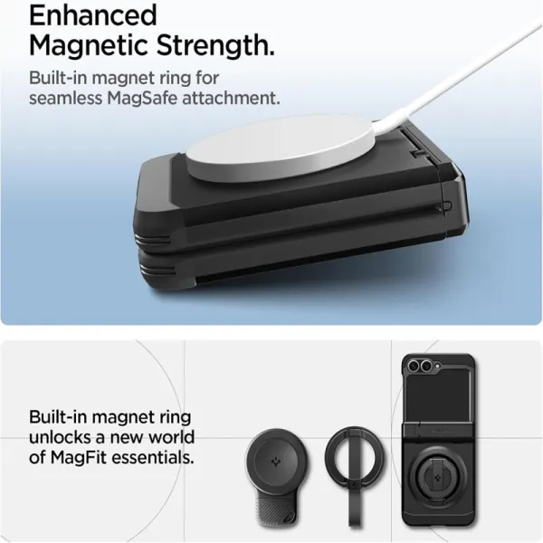 Spigen Tough Armor Pro Mag MagSafe - Case for Samsung Galaxy Z Flip 6 / 7 FE (Black)