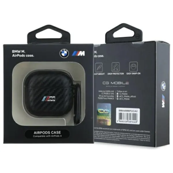 BMW PU Carbon M Collection - Case for AirPods 4 (black)
