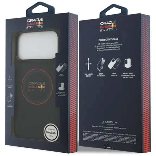 Red Bull Meshed Red Ring & Metal Buttons MagSafe - iPhone 17 Pro Max Case (Navy Blue)