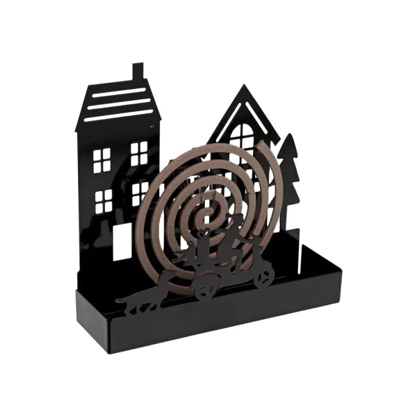 Atbalsts pret odiem spirālēm Versa Melns Metāls 5 x 17 x 17 cm Māja