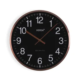Sienas pulkstenis Versa Melns Metāls