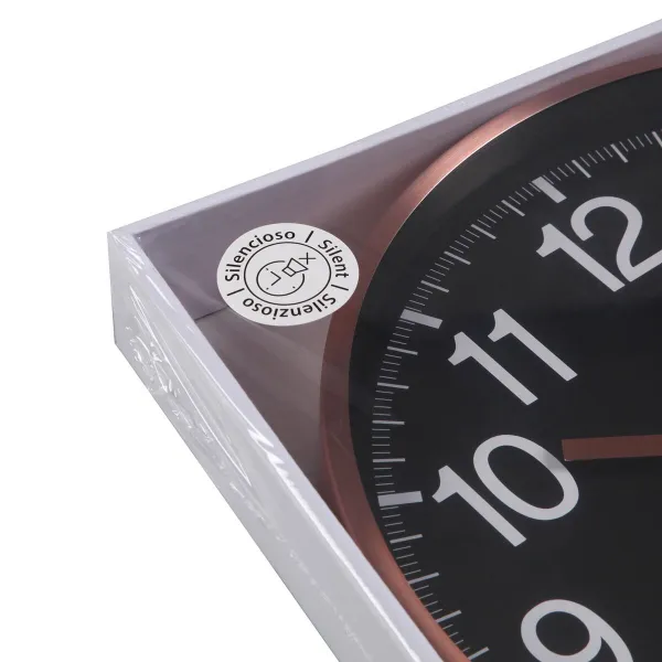 Wall Clock Versa Black Metal