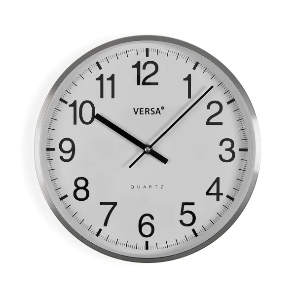 Seinäkello Versa Valkoinen Metalli