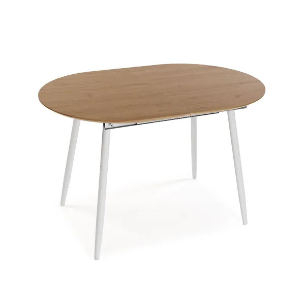 Ruokapöytä Versa DOINYO  Valkoinen Metalli Puu MDF 80 x 75 x 160 cm