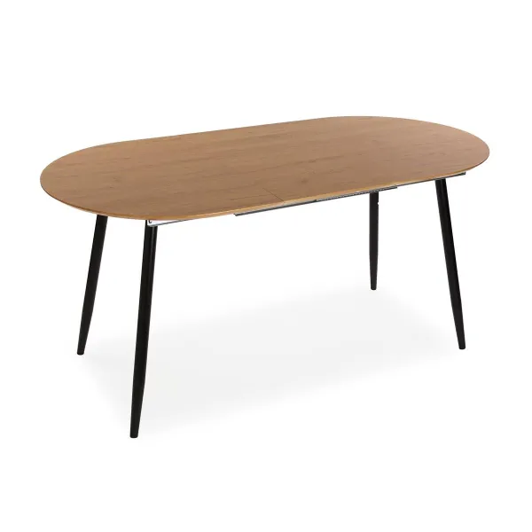 Обеденный стол Versa DOINYO  Чёрный Металл Деревянный MDF 80 x 75 x 160 cm