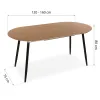 Dining Table Versa DOINYO  Black Metal MDF Wood 80 x 75 x 160 cm