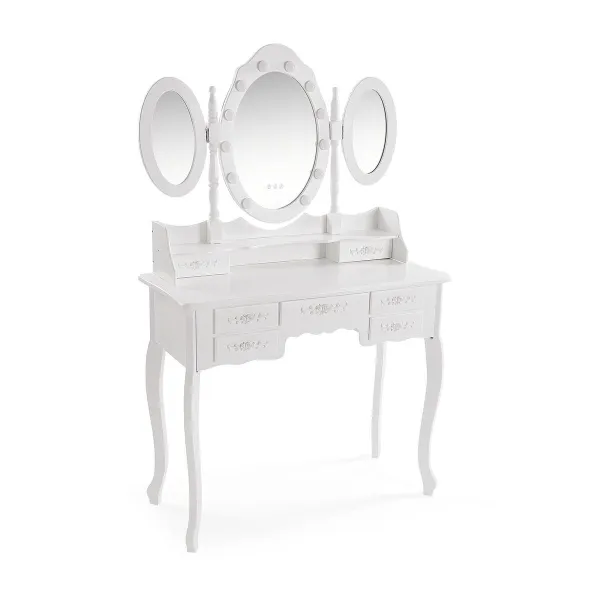 Dresser Versa White Wood Crystal MDF Wood 40 X 144 X 90 CM