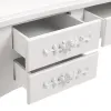 Dresser Versa White Wood Crystal MDF Wood 40 X 144 X 90 CM
