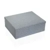 Set of decorative boxes Versa Grey Cardboard Flowers (15 Pieces)