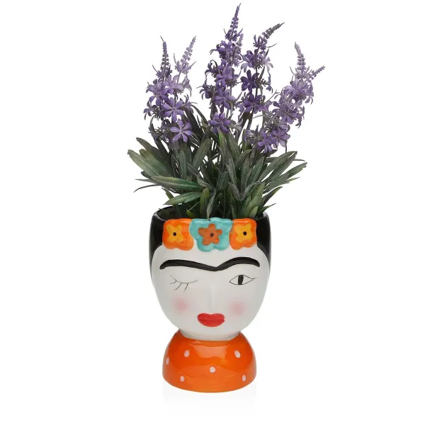 Vase Versa Ceramic Escandinavo/Nórdico 14,3 X 25,5 X 18,5 CM Frida Kahlo