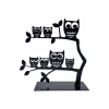 Jewellery Stand Versa Black Metal Iron 7 X 18 X 18 CM Owl Famil