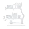 Шкатулка для драгоценностей на ножке Versa Белый Металл Железо 7 X 18 X 18 CM Семья сов