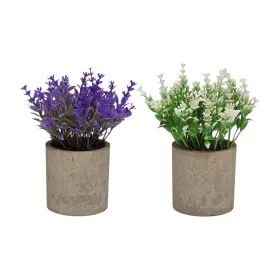 Dekoratīvs Augs Versa Dzelzs Tekstils Plastmasa 7 x 16 cm