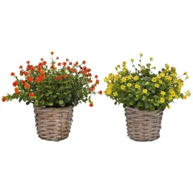 Dekoratīvs Augs Versa Dzelzs Tekstils Plastmasa 16 x 21 cm