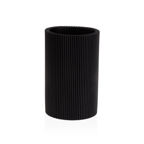 Toothbrush Holder Versa Black Resin 7,5 x 11,5 x 7,5 cm