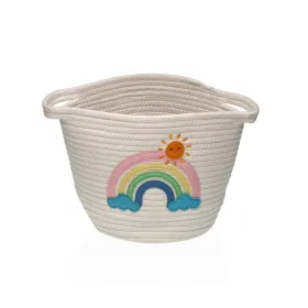 корзина Versa Белый полипропилен волокно Радужная 25 x 20 x 25 cm