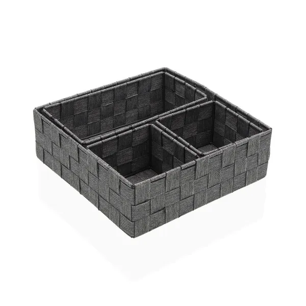 Набор корзин Versa Солома полипропилен Кукурузное волокно 26 x 8,5 x 26 cm