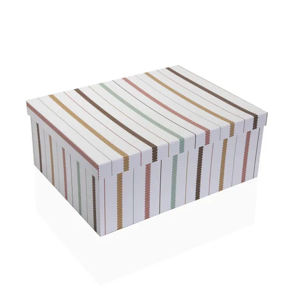 Set of Stackable Organising Boxes Versa Flint Cardboard 15 Pieces