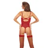 Leotard Bombshell Boudoir Red L