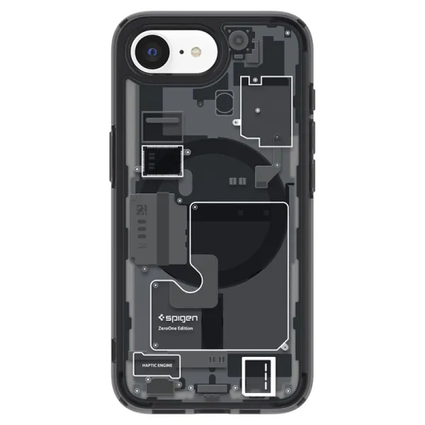 Spigen Ultra Hybrid Mag MagSafe - Case for iPhone 17e / 16e (Zero One Black)
