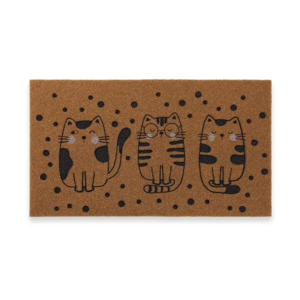 Kāju slaukāmais paklājs Versa Kokosriekstu šķiedra 40 x 2 x 70 cm Kaķis