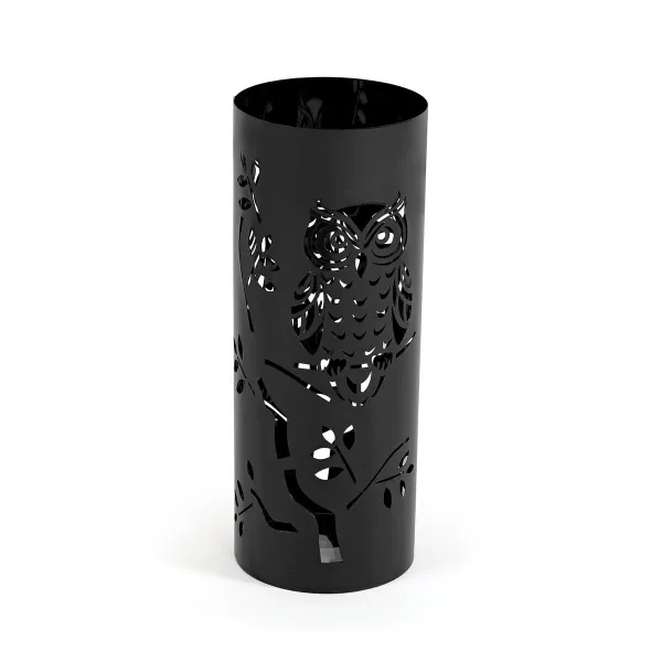Umbrella stand Versa Black Owl Famil 19 x 49 x 19 cm