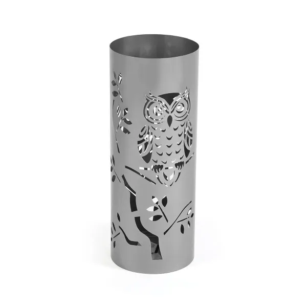 Skėčių stovas Versa Sidabras Pelėdų šeima 19 x 49 x 19 cm