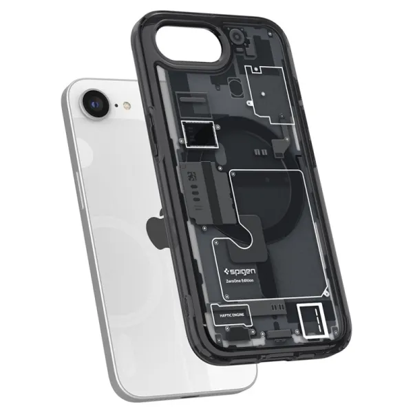 Spigen Ultra Hybrid Mag MagSafe - Case for iPhone 17e / 16e (Zero One Black)