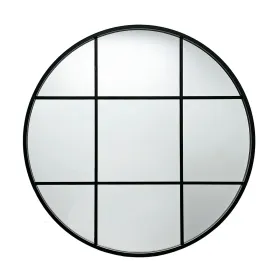 Sieninis veidrodis Versa Juoda 3 x 80 x 80 cm