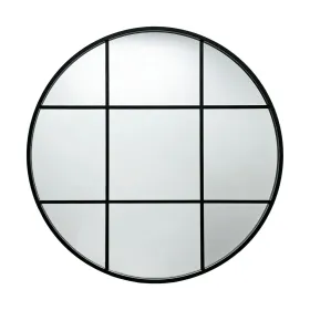 Sieninis veidrodis Versa Juoda 3 x 80 x 80 cm