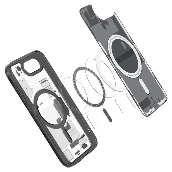 Spigen Ultra Hybrid Mag MagSafe - Case for iPhone 17e / 16e (Zero One Black)