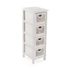 Тумба с ящиками Versa Adda Белый 32 x 81 x 26 cm