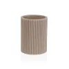 Toothbrush Holder Versa Beige Resin 6,9 x 10,2 x 6,9 cm