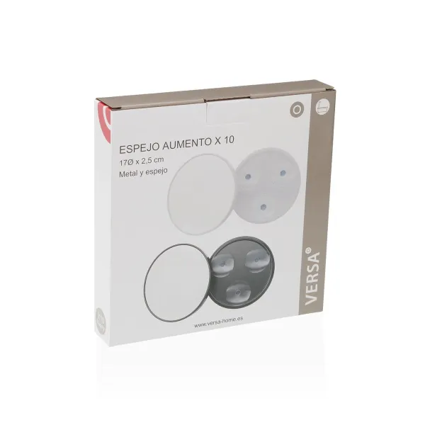 Magnifying Mirror Versa White Crystal Iron Mirror 2,5 x 17 x 17 cm