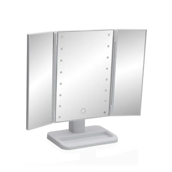 Vonios kambarys su LED šviesa Versa Balta polipropileno Veidrodis 11,6 X 29,5 X 18 CM