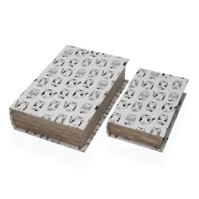 Dekoratīvs skapītis Versa Canvas Koks MDF Grāmata Kaķis