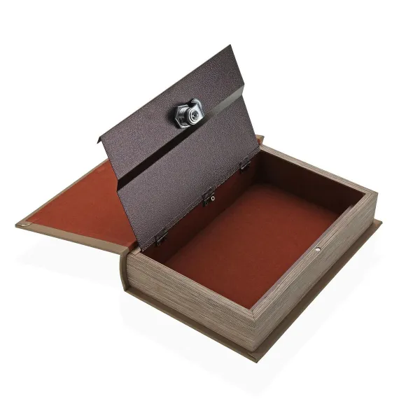 Decorative box Versa Canvas MDF Wood Book Vase
