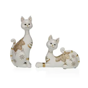 Dekoratīvās figūriņas Versa Balts Kaķis 5,5 X 14,5 X 20 CM